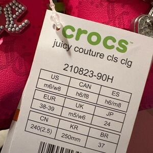 Juicy Couture x Crocs Vibrant Pink Clogs